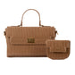 Elegant Crocodile Pattern Handbag with Small Purse