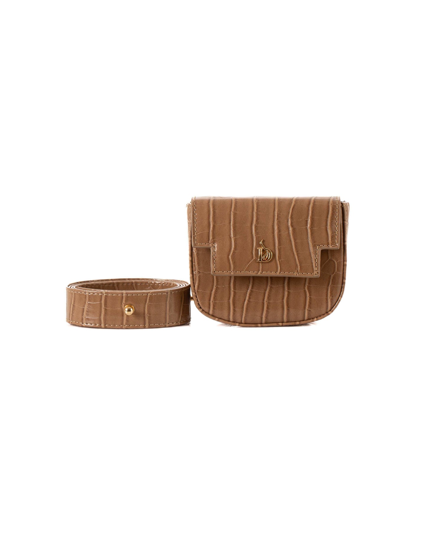 Elegant Crocodile Pattern Handbag with Small Purse