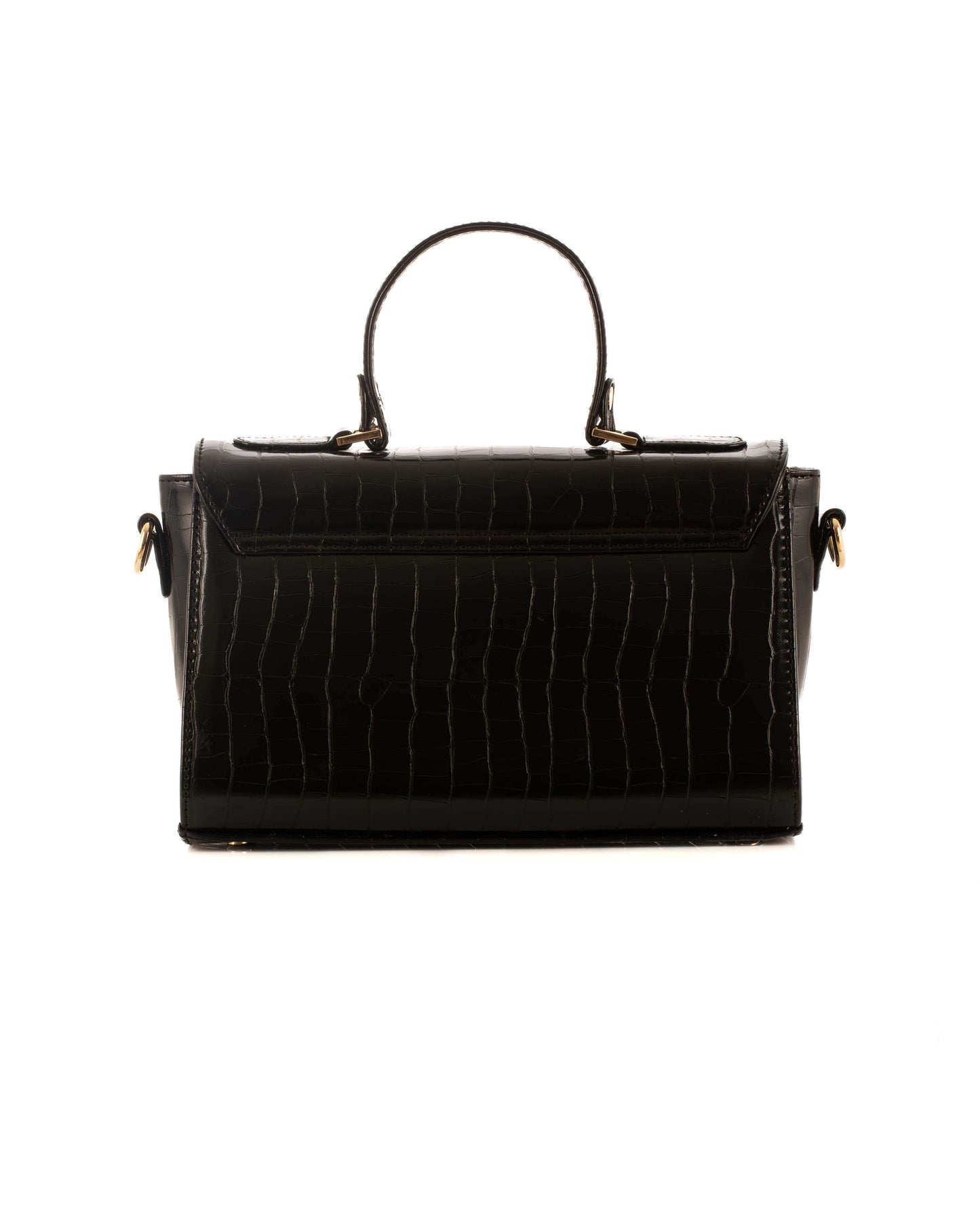 Elegant Crocodile Pattern Handbag with Small Purse