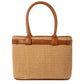 Elegant Belted Straw Office Tote Bag