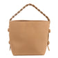 Textured Top-Handle Bag with Braided Handle