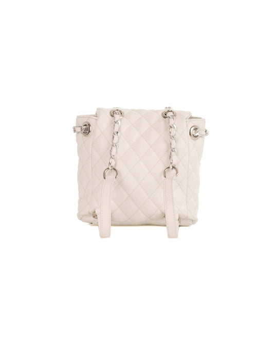 Simple Quilted Backpack with Twist Lock