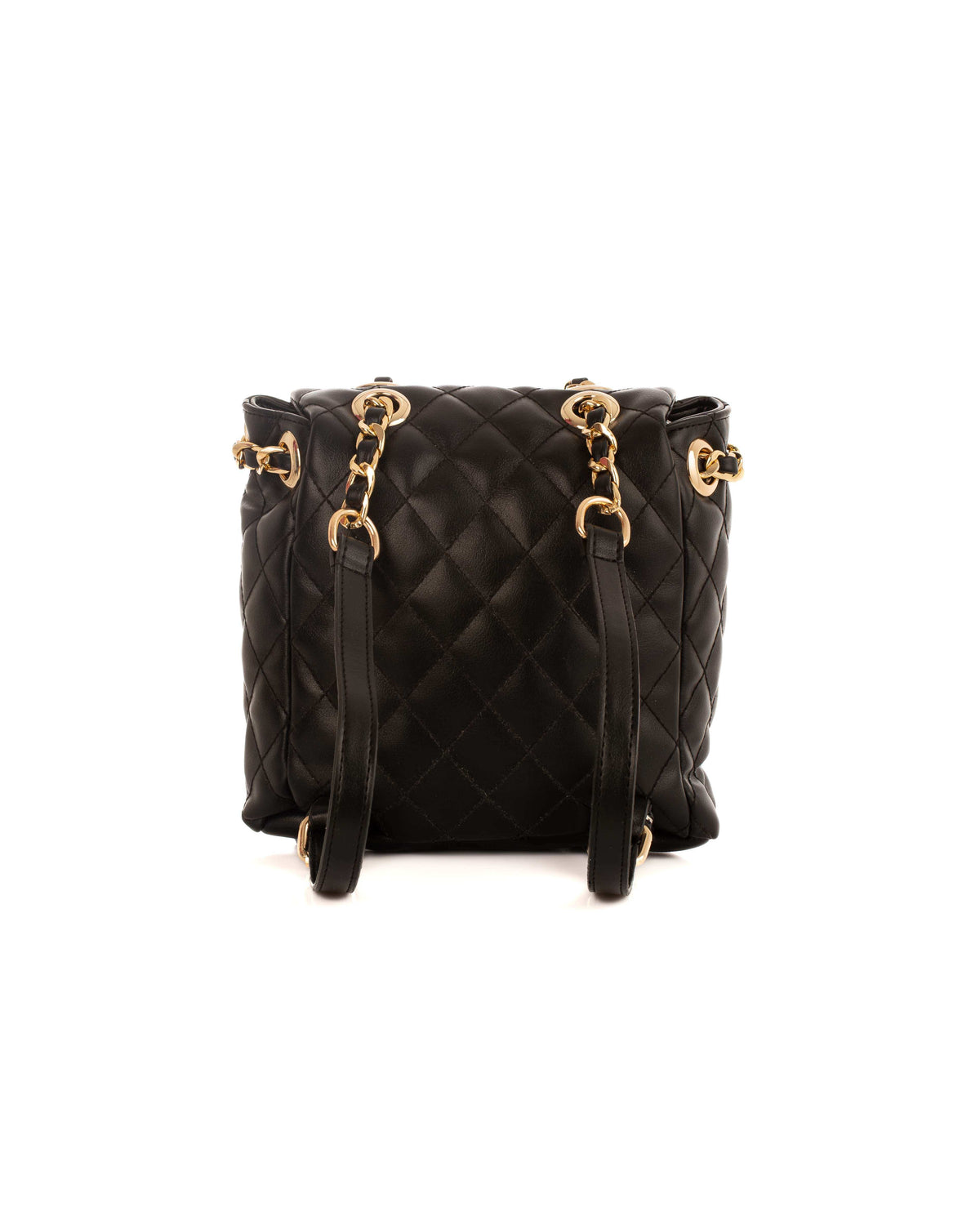 Simple Quilted Backpack with Twist Lock