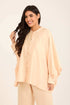 Flowing Blouse with Draped Sleeves