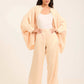Women Regular Fit Blouse + Pant Set - Beige