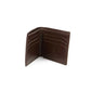 Solid Leather Bi-Fold Wallet with Stripe