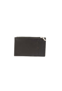 Solid Leather Cards Holder with Zipped Pocket