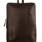 Soft Leather Backpack with Top Zip Closure