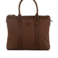 Top-Handle Cloth & Leather Laptop Bag