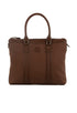 Top-Handle Cloth & Leather Laptop Bag