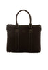 Top-Handle Cloth & Leather Laptop Bag