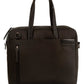 Zipped Laptop Leather Top-Handle Bag