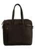 Zipped Laptop Leather Top-Handle Bag