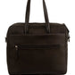 Zipped Laptop Leather Top-Handle Bag
