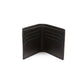 Solid Leather Bi-Fold Wallet with Stripe