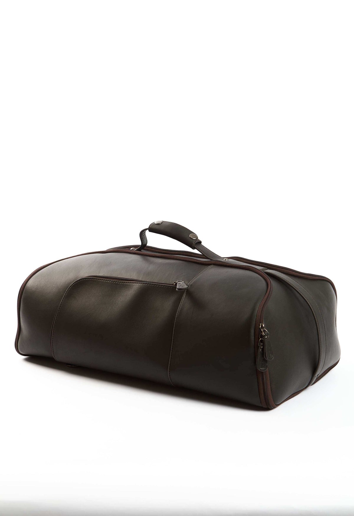 Soft Leather Duffel Bag with Top Carry Handle