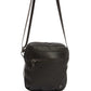 Textured Leather Zipped Crossbody Bag