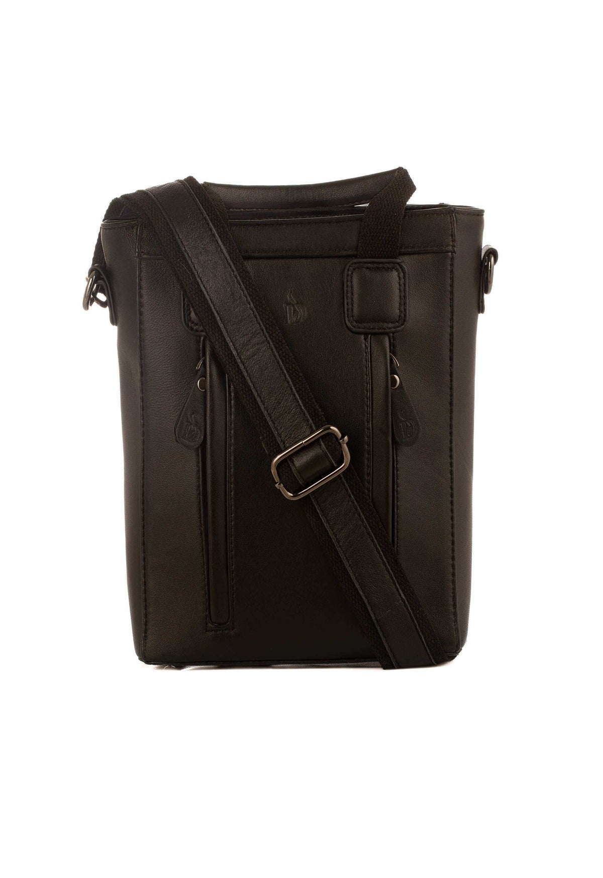 Textured Crossbody Bag with Front Pockets