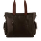Padded Leather Laptop Bag Dual Zip