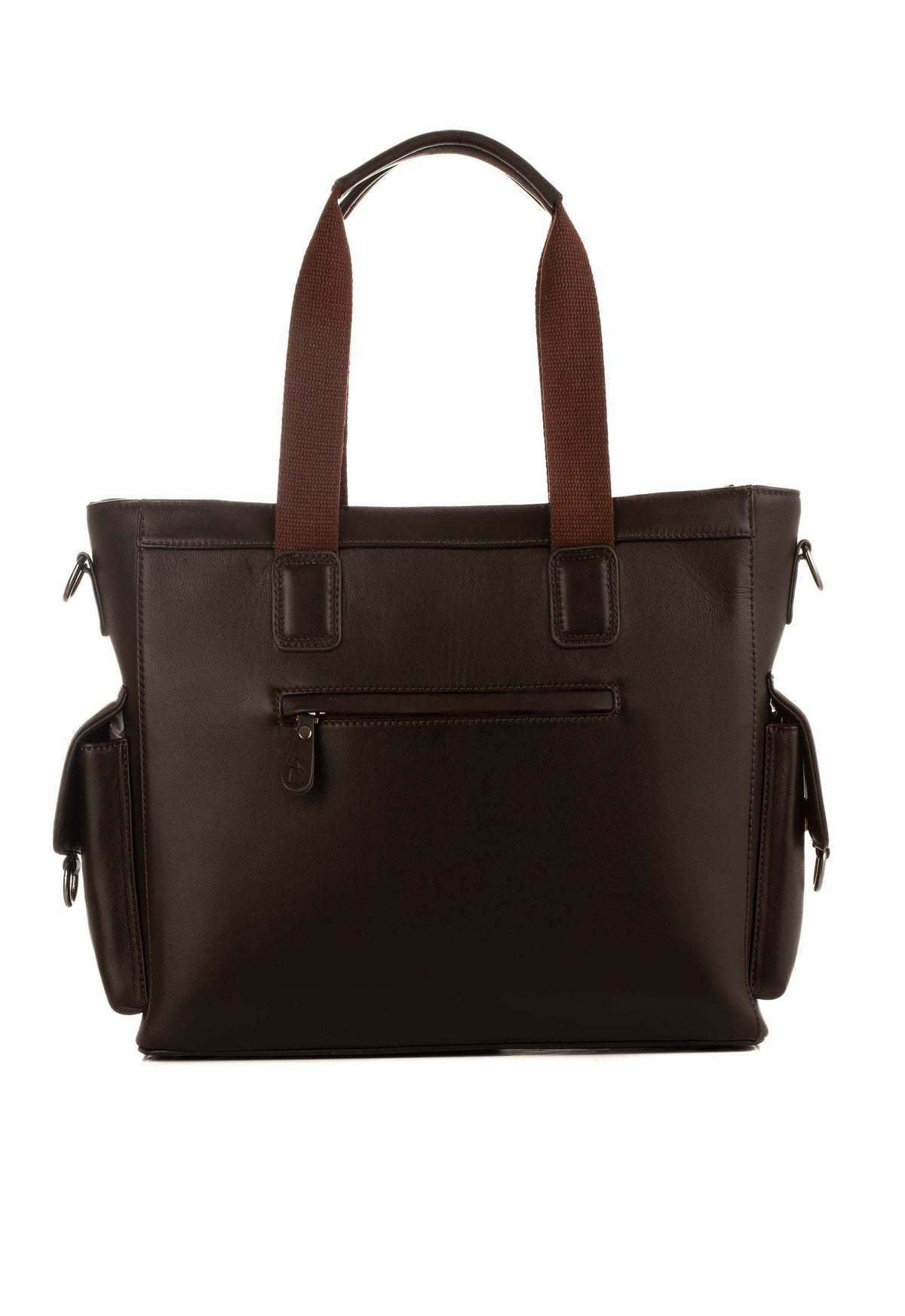 Padded Leather Laptop Bag Dual Zip