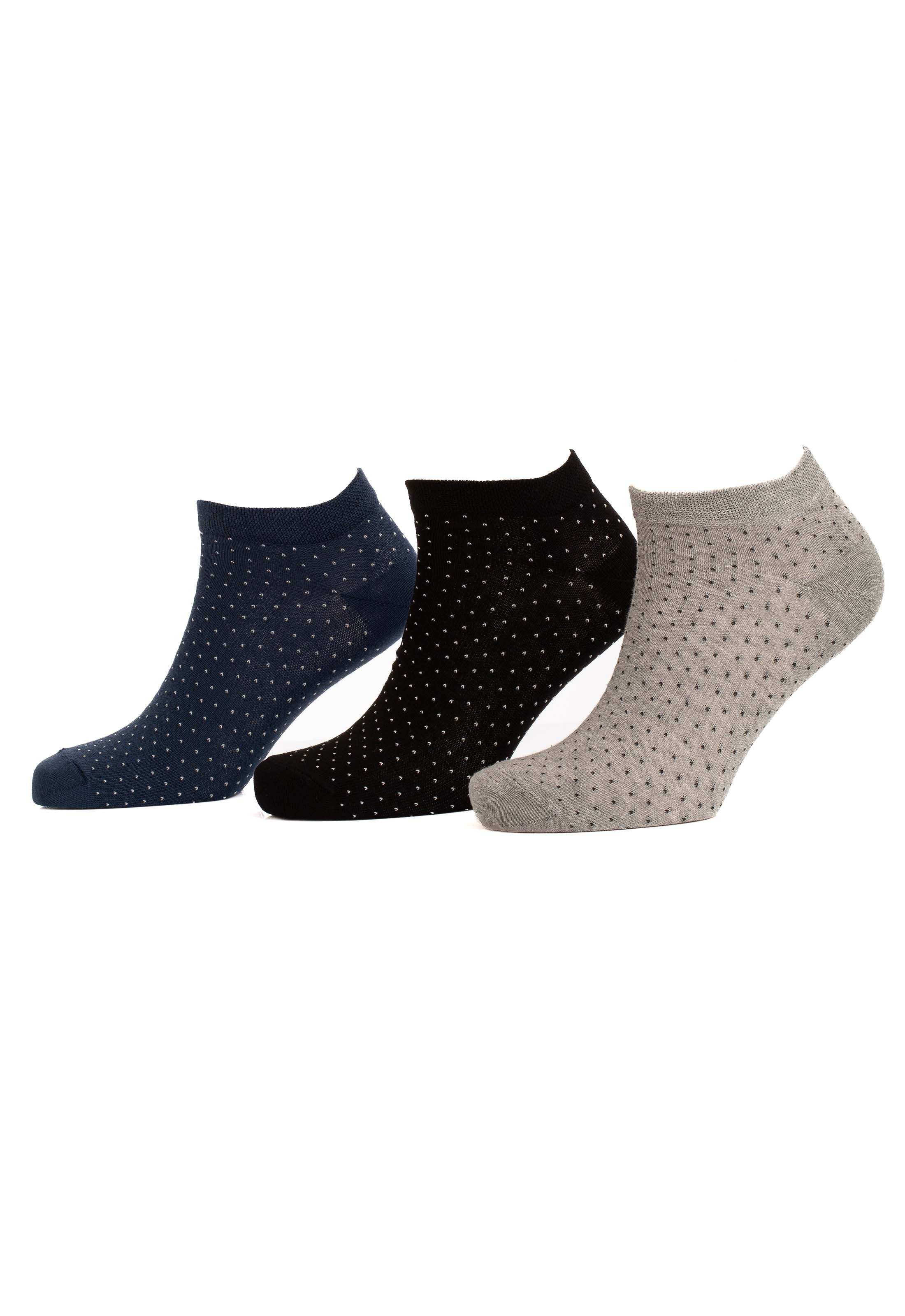 Pack of 3 Small Stitches Ankle Socks