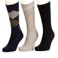 Set of 3 Solid & Patterned Mid-Calf Socks