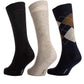 Set of 3 Solid & Patterned Mid-Calf Socks