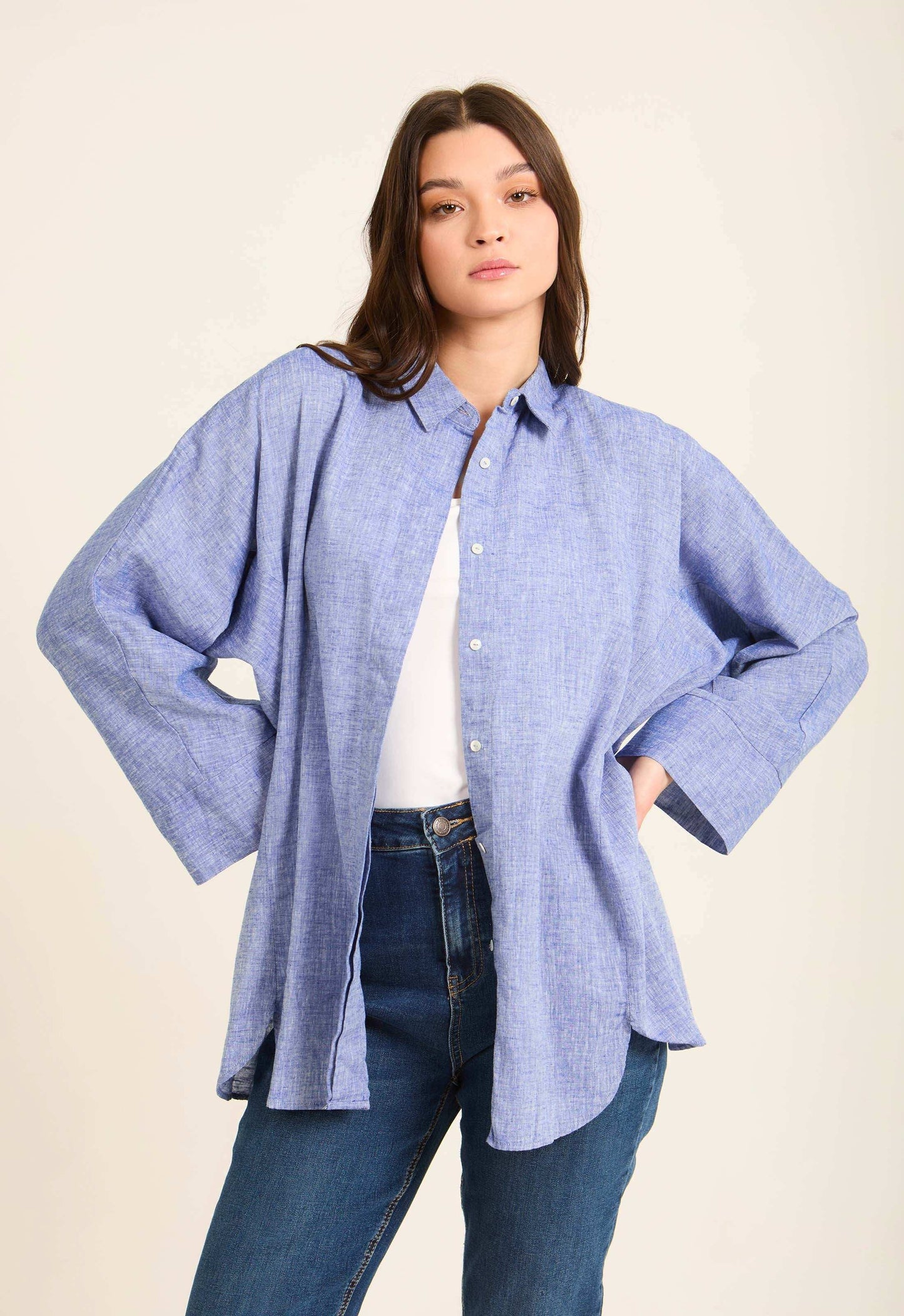 Versatile Oversized Linen Shirt