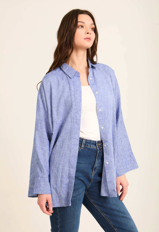Versatile Oversized Linen Shirt