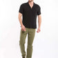 Tailored Straight Cotton Pants with Clean Finish