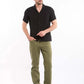 Tailored Straight Cotton Pants with Clean Finish