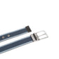 Reversible Fabric-Blend Casual Belt with Leather Accents