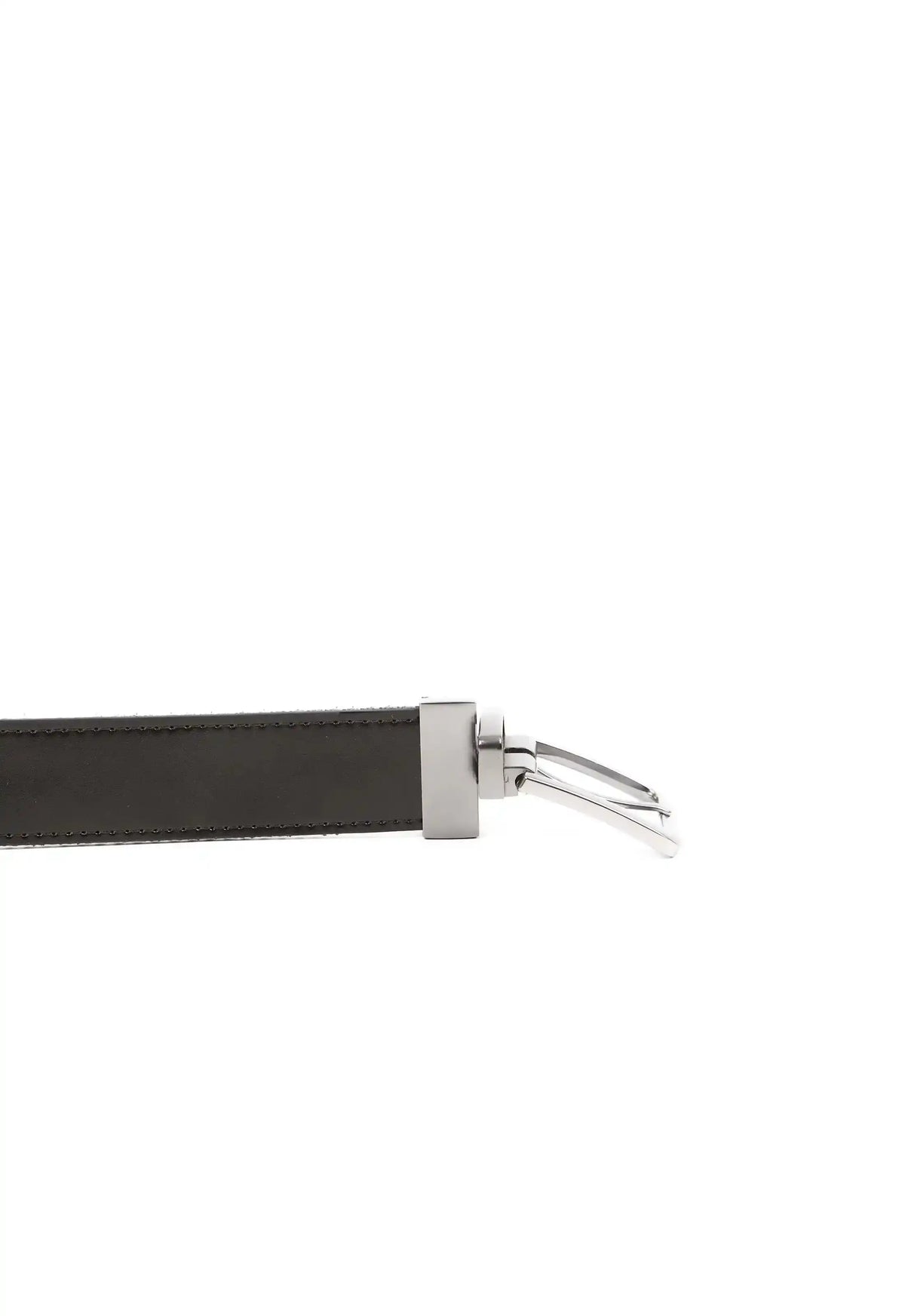 Reversible Fabric-Blend Casual Belt with Leather Accents