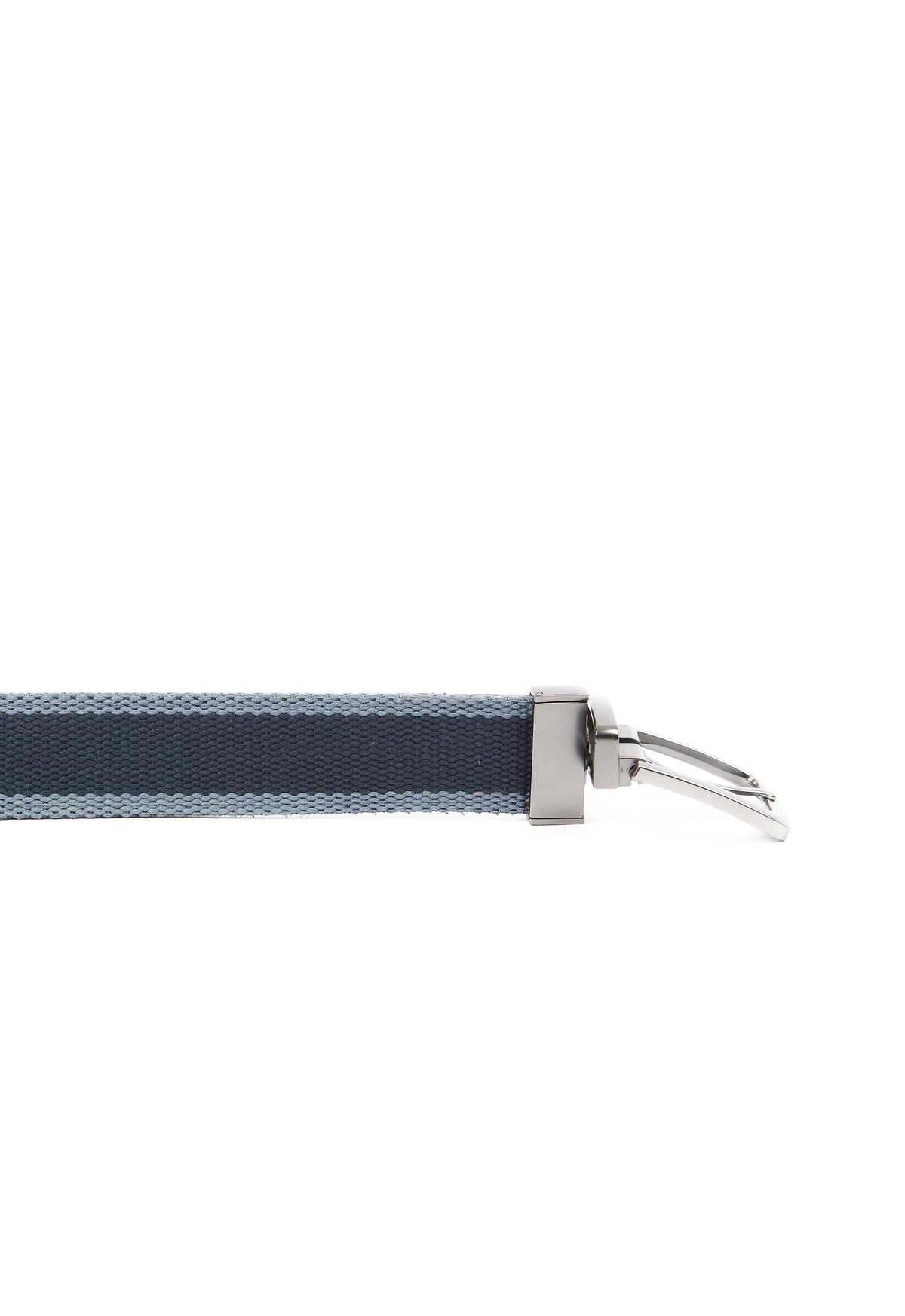 Reversible Fabric-Blend Casual Belt with Leather Accents