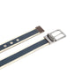 Premium Striped Reversible Leather-Fabric Belt