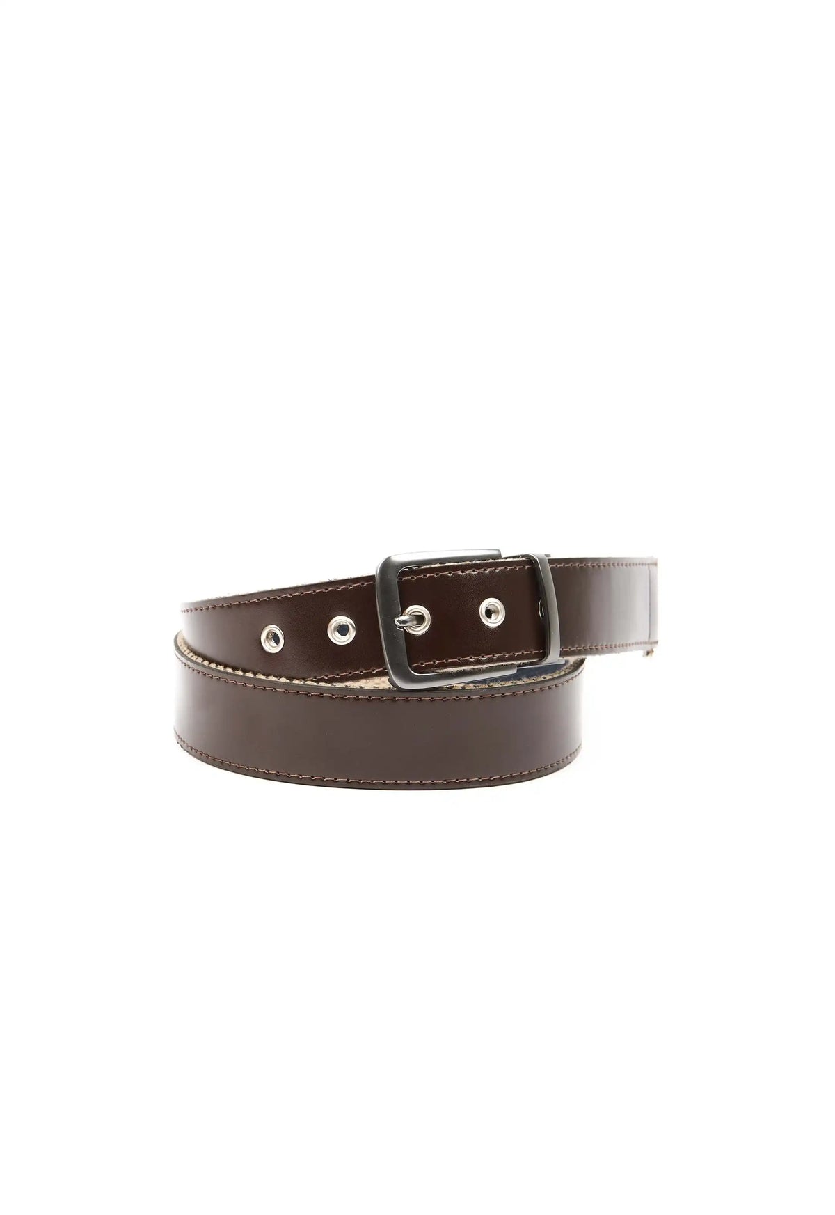 Premium Striped Reversible Leather-Fabric Belt