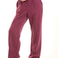 Wide-Leg Polyester Pants with Front Seam
