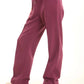 Wide-Leg Polyester Pants with Front Seam