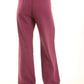 Wide-Leg Polyester Pants with Front Seam