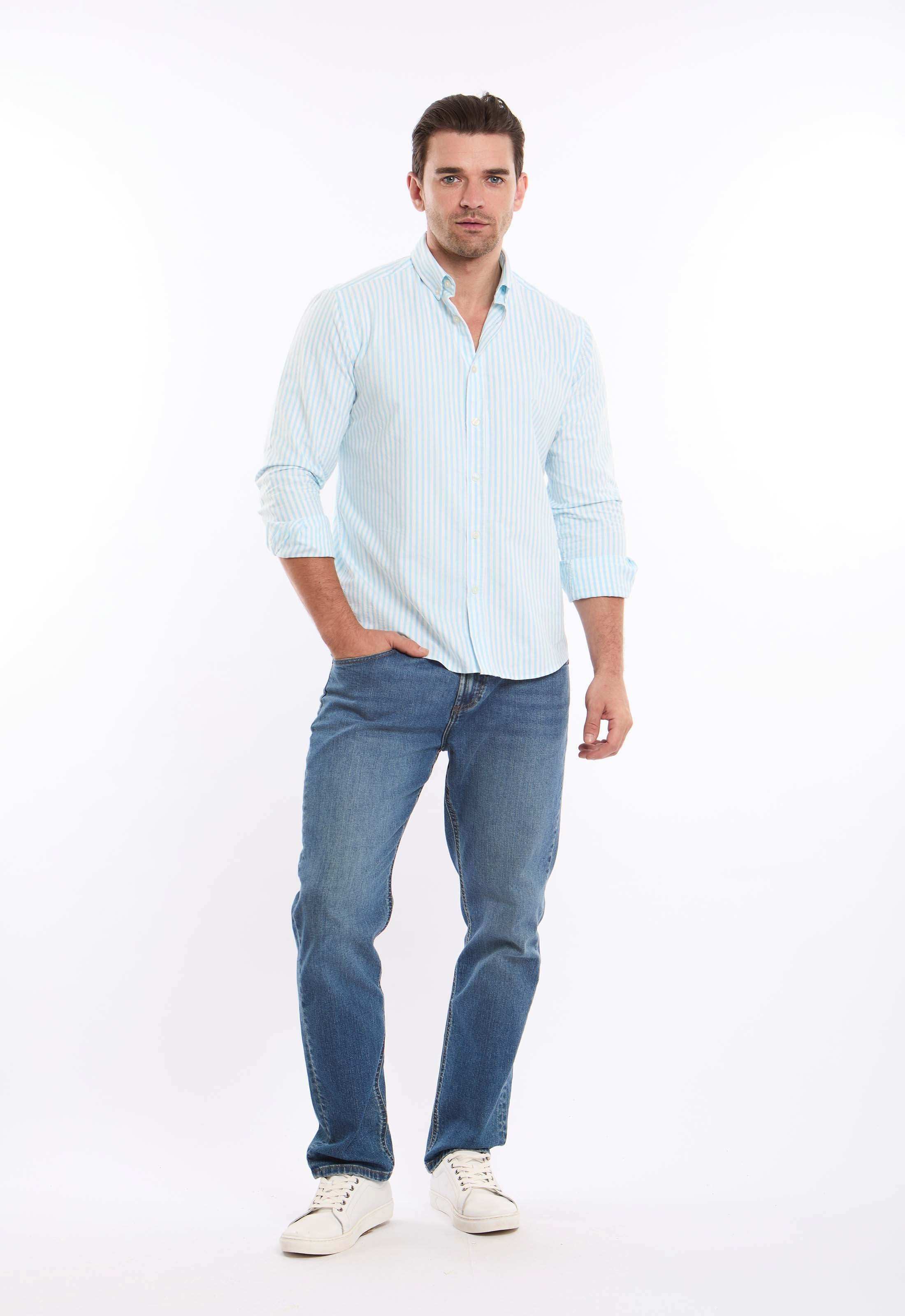 Dual-Tone Striped Casual Shirt