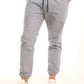 Striped Elastic-Hem Jogger Pants