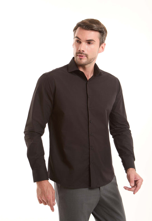 Solid Long Sleeves Buttoned Shirt