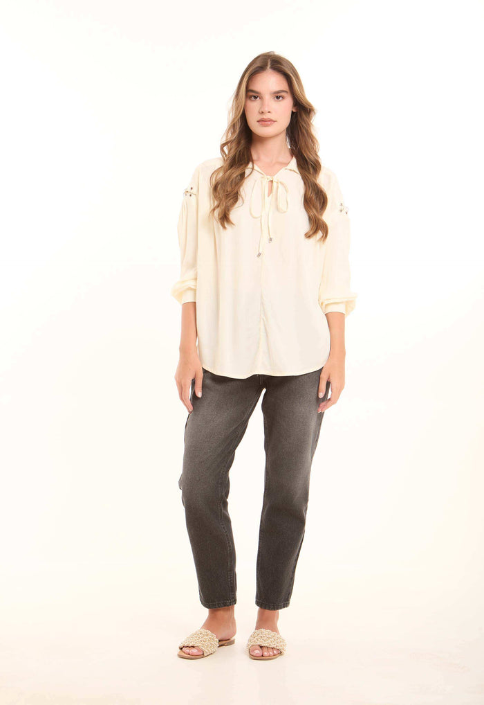 Dark Grey Straight-Leg Cotton Pants