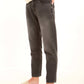 Dark Grey Straight-Leg Cotton Pants