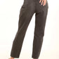 Dark Grey Straight-Leg Cotton Pants