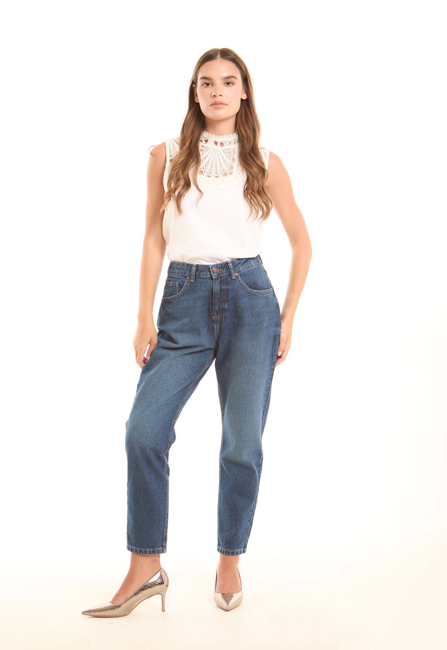 Washed Straight-Leg Cotton Pants