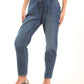 Washed Blue Straight-Leg Cotton Pants