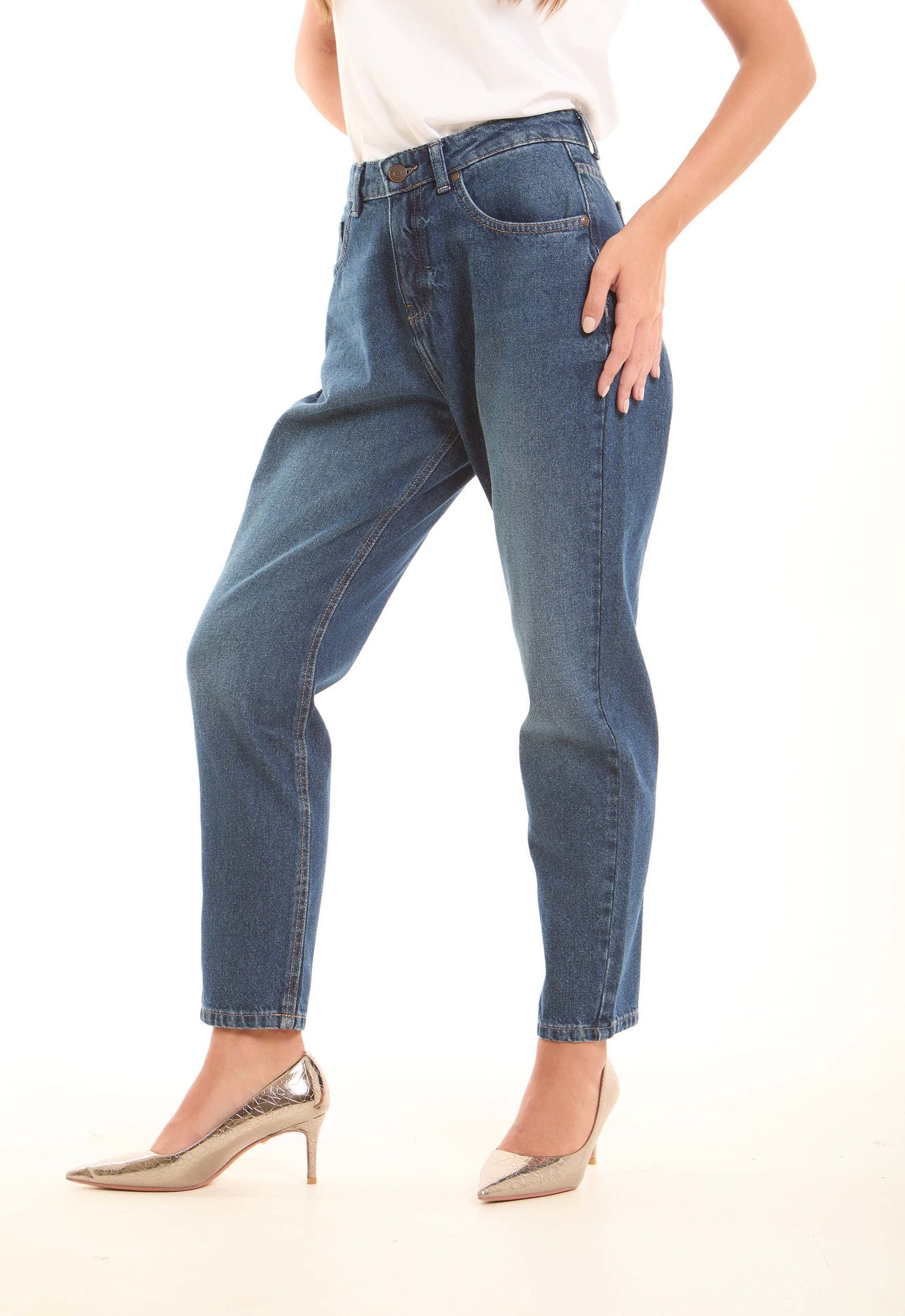 Washed Straight-Leg Cotton Pants