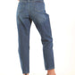 Washed Blue Straight-Leg Cotton Pants