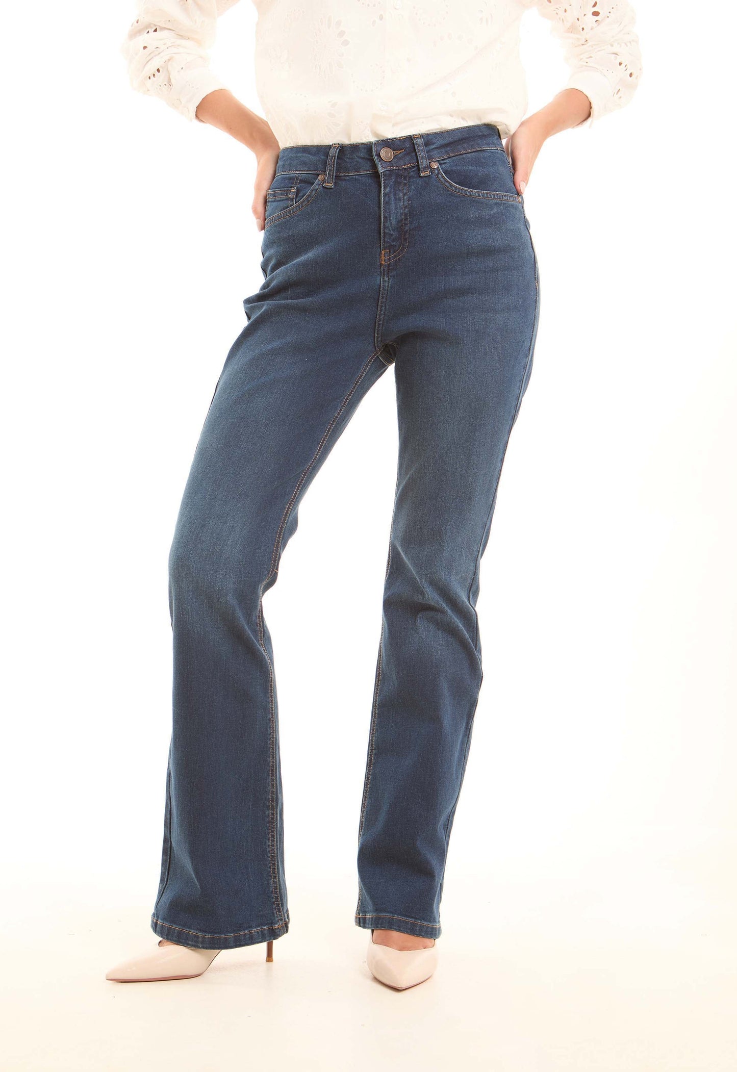 Bootcut Stretch Denim Pants
